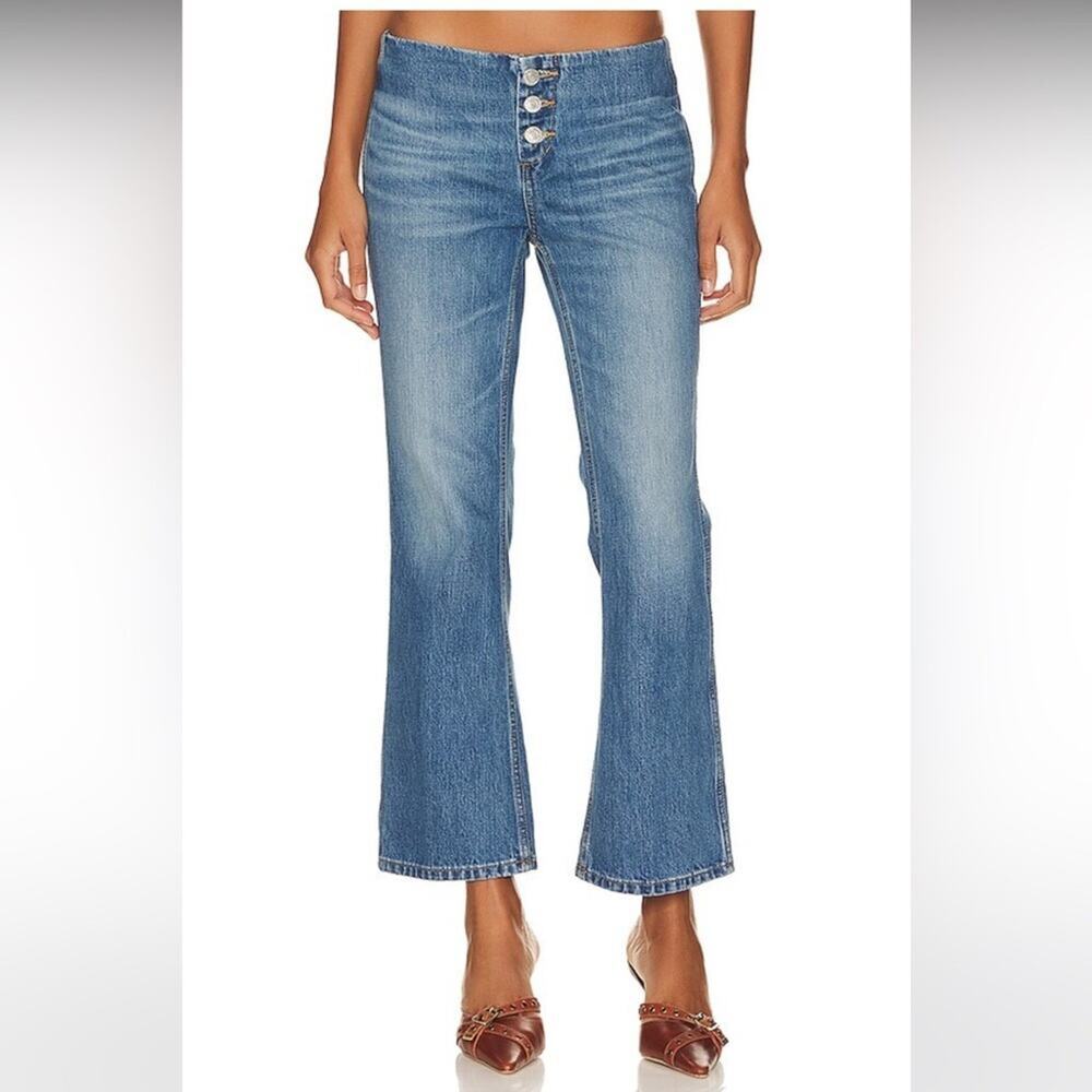 Re/Done Button Fly Crop Bootcut Jeans Size 26
